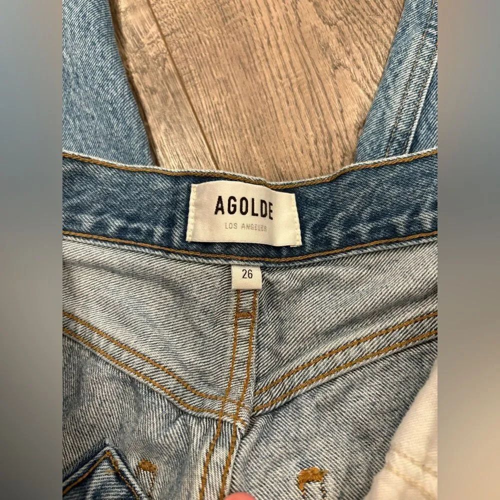 Agolde High Rise Light Blue Jeans - Picture 4 of 6